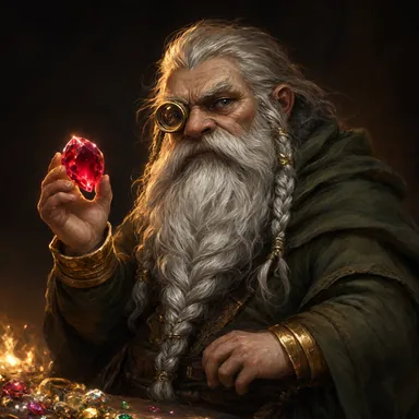 Retrato de Andvari, o Guardião do Tesouro