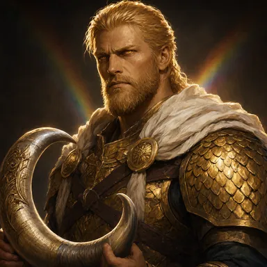 Retrato de Heimdall, o Vigia do Bifröst